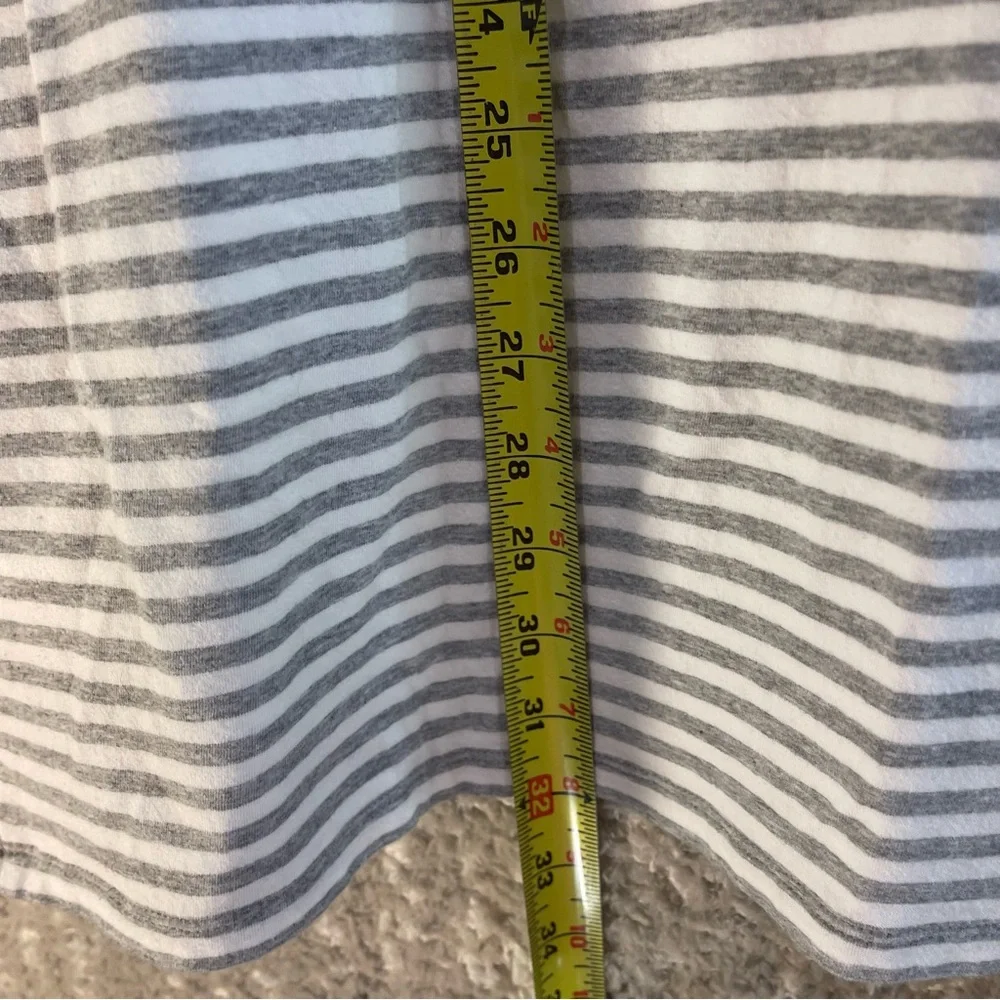 Michael Kors Womens Gray White Dress A-Line Striped Round Neck‎ XS Cotton